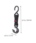 Outdoor Camping Hooks 5 Pack Small S Shaped Utility Hangers With Straps For Tent Canopy And Backpack Storage Durable Metal Camp Gear Organizer No Fuss Setup And Versatile Hanger System black metal hook with strap dimensions 4.7 by 0.5 inches