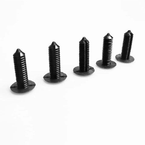 100 Pack 9mm Car Clip Retainer Kit With Expansion Screws Rivet Fasteners For Hood Splash Guard Holes 9mm Black