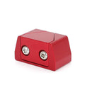 Heavy Duty Aluminum OBD Port Lock With Security Screw Tool Kit, red aluminum protective cap with screws for vehicle security.