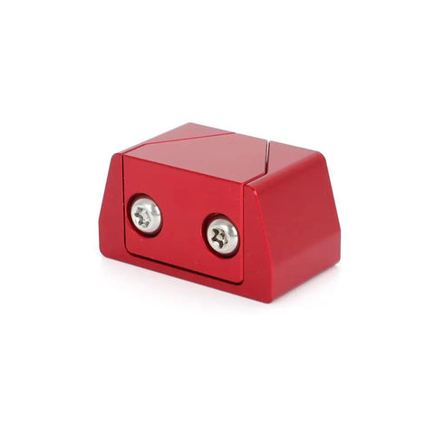 Heavy Duty Aluminum OBD Port Lock With Security Screw Tool Kit, red aluminum protective cap with screws for vehicle security.