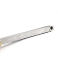 Mini carbide woodturning tool with silver shaft and brass collar