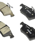 Bosch QuietCast BC1095 rear ceramic brake pad set, 4-piece, top-down view