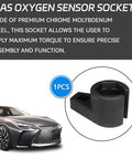 Offset Oxygen Sensor Socket 3/8 Inch Drive By 7/8 Inch 22mm Low Profile 6 Point O2 Sensor Removal Tool With Side Wire Gate
