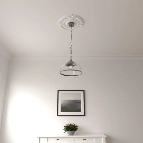 Dope Ceiling Medallion 18 Inch Outer Diameter 4 Inch Inner Diameter Five Eighths Inch Projection Lightweight Canopy Upgrade