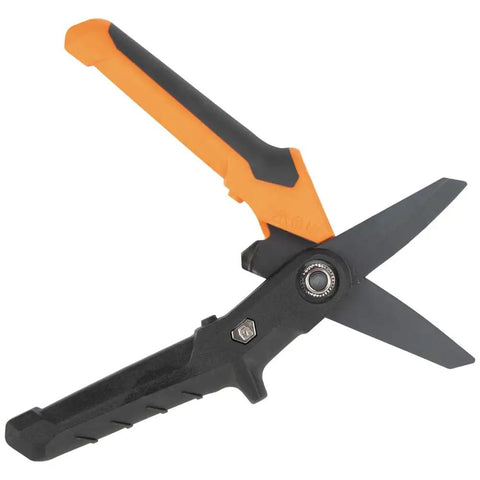Titanium Coated Utility Scissors With Serrated Blades Built For Tough Jobs Stainless Steel Heavy Duty Shears Compact 7 Inch Design
