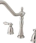 Heritage 8 Inch Centerset Kitchen Faucet With Brushed Nickel Finish Built Tough Solid Brass Construction Duraseal Washerless Cartridge