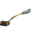 Swap Out Your Old Unit With This Straight Plug Alternator Wiring Harness Adapter Converting GM Delco CS130D AD230 To 10SI 12SI Six Inch Drop In Connector showing wiring connection with three pins and two colored wires.