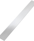 Brushed stainless steel finishing sheet trim strip, 4x30 inches, silver.