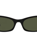 Lady Burbank Cat Eye Sunglasses For Women Black Frame With Green Lenses 55mm Ultra UV Protection X Small Fit Narrow Face