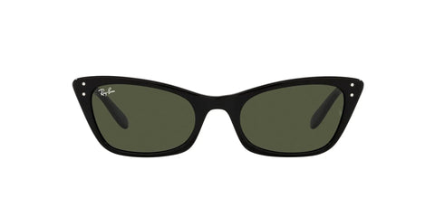 Lady Burbank Cat Eye Sunglasses For Women Black Frame With Green Lenses 55mm Ultra UV Protection X Small Fit Narrow Face