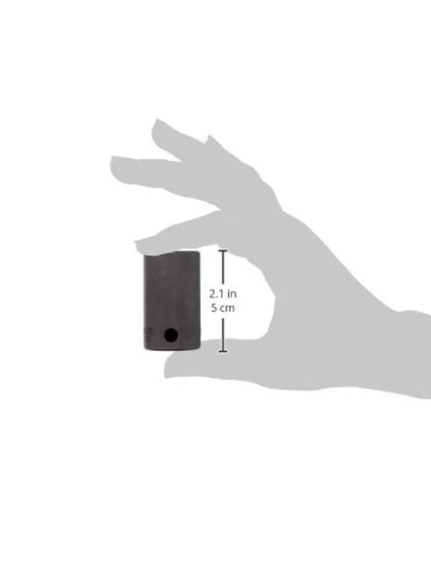Hand holding 13/16 Inch 5-Point Penta Hand Socket For 1/2 Inch Drive Made In USA With Black Industrial Finish Heavy Duty Tool