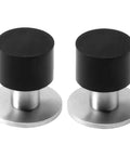 Stainless Steel Door Stops With Cushioned Rubber Adhesive Wall Mounts Includes Stickers No Fuss No Brainer Install Heavy Duty Door Blockers