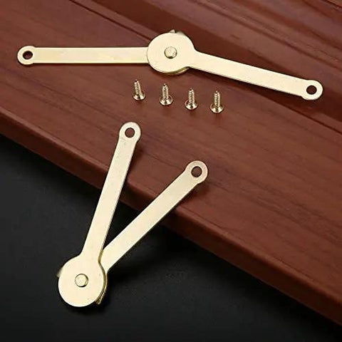 Two Pieces Metal Lid Support Hinges For Cabinets And Wood Boxes, Durable Lid Stays For Cupboard Doors, Easy Install, 68x8mm, Stable And Non Deforming