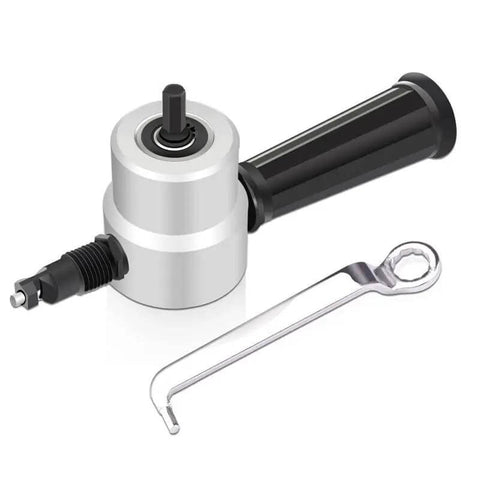 360 Degree Nibble Metal Cutting Double Head Nibbler Saw Drill Attachment with handle and wrench for sheet metal cuts