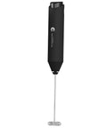 Black Mini Handheld Milk Frother Wand With Stainless Steel Whisk Battery Powered Drink Mixer For Coffee Lattes Cappuccinos And Matcha No Stand Needed Portable Barista Style Foam On The Go Gift For Coffee Lovers