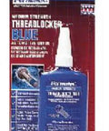 Blue Threadlocker 1.22 Oz For Auto And Home DIY Projects Keeps Bolts And Screws Tight And Prevents Loosening From Vibration, Medium Strength Fastener Locking Compound bottle and packaging