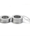 Ultra Thin Stainless Steel Washer Kit With 100 Pcs Flat Shims M3 M4 M5 0.3mm Thick Indoor Outdoor Use Pro Grade Load Distribution Washers For Screws That Prevent Stripping And Keep Parts Aligned. stainless steel flat washers stacked for M3 M4 M5 screws