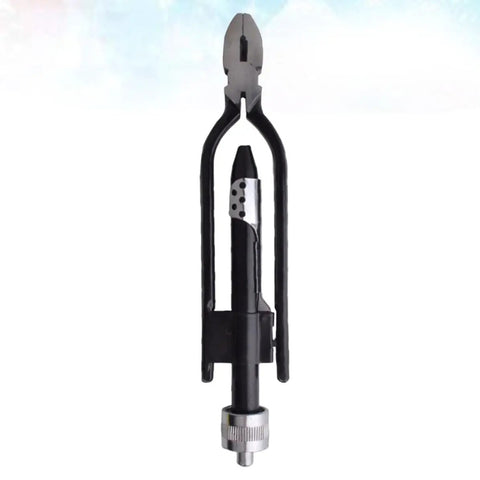 9 Inch Steel Locking Pliers With Safety Lock for wire twisting and cutting, black metallic finish, front view