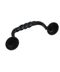 Black Zinc Alloy Cabinet Ring Pull Handles Set Of 2 With Screws, Vintage Drawer Pulls for furniture and cabinets, twisted design