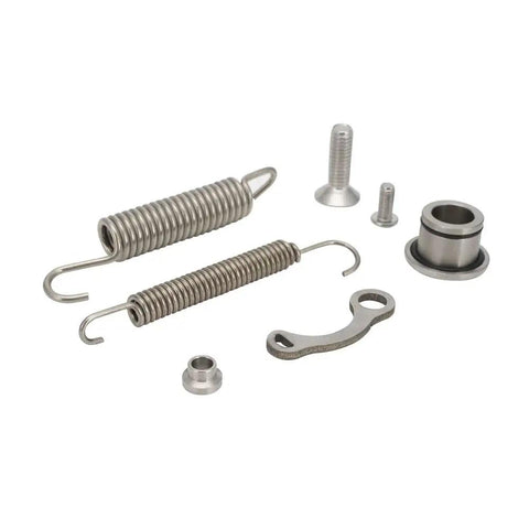 Dirt Bike Kickstand Built Tough 7075 Aluminum With Springs And Bolts Fits 150 200 250 300 350 400 450 500 505 530 EXC XC XCW XCF XCFW EXCF EXCR XCRW Supermoto Enduro Motocross Black hardware kit with springs and bolts