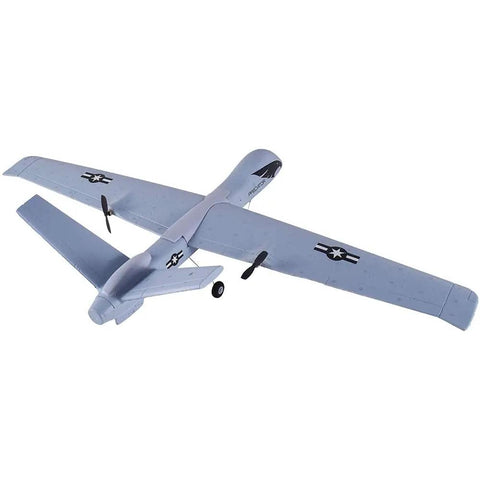 Beginner Friendly 2.4Ghz RC Plane With 2 Channels, DIY Predator Aircraft, 3-Axis Gyro, top view, 660mm wingspan, EPP foam