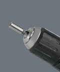 Close-up of the Tool Check Modular Imperial One 21 Piece Screwdriver Set piece showing 1/4-inch ratchet attachment detail on grey background