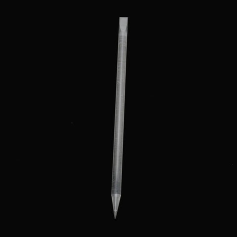 Pro Grade Watch Repair Tools and Kits Movement Installation Auxiliary Rod, clear ABS, 140mm long, against black background