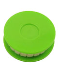 Round green Two Pack Portable Bike Chain Oiler Roller Lubricator with wool felt, top view