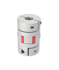 Beefy Aluminum Shaft Coupling 12.7mm To 12.7mm Bore Flexible Coupler 66x40mm M6 Thread 13,000 RPM Max Torque 64Nm Peak 32Nm Rated Oxidized Finish Great For CNC Stepper And Servo Builds, aluminum coupler with red insert