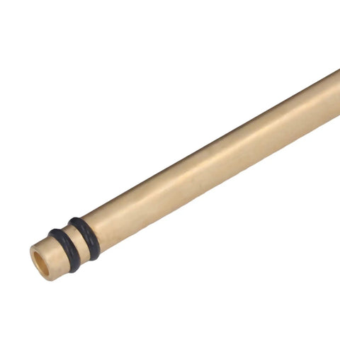 Portable 13cm Emergency Fire Piston Fire Starter showing brass piston end with O-rings, Metal Compression Piston Tool for Camping