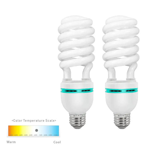 4 Pack 45W CFL Daylight Bulbs 5500K Neutral White 2300 Lumens CRI Over 95 For Studio Photography And Video Lighting Pro Grade
