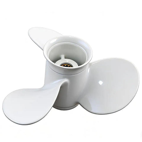 Outboard Propeller 9.875 X 11.25 Right Hand Rotation 3-Blade 10-Spline OEM Replacement Fits Yamaha 20 To 30HP Top View