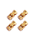 Must Have Universal Joint Couplings Kit For 3D Printed Models For 2mm To 3mm Hot End Connections Universal Coupling Parts For DIY Builds Built To Last Precise Fit Easy To Install Four Pack, four brass couplings