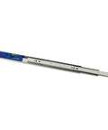 Heavy Duty Full Extension Drawer Slides With No Slap Soft Close Side Mount 12 Inch Cabinet Glides For Shop Builds Featuring Quick Lever Disconnect And Buttery Smooth Glide 10 Pack Blue Steel shown from side angle.