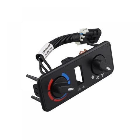 Beefed Up Excavator Heater Control Panel 7240823 Direct Replacement For Engine Cooling And Temperature Control Heavy Duty Spare Part For Tough Construction Equipment Restores Reliable Cabin Comfort And Performance, black plastic control panel with wiring