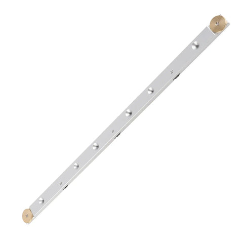 Pro Grade Aluminum Miter Bar For Table Saws And Router Tables, Adjustable M6 Crosscut Sled, Slotted Guide Rail, top view
