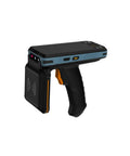 Battle Ready Android 12 Handheld PDA With Pistol Grip 1D 2D QR Barcode Scanner showing rugged design and UHF RFID reader.