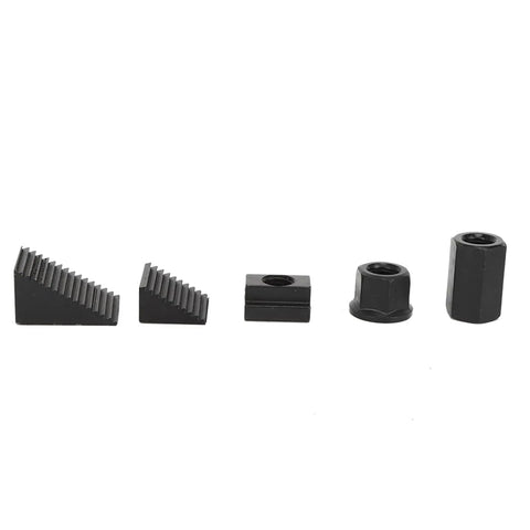 Components of 58 Piece T Slot Clamp Set For Milling Machines Pro Grade Engineer Clamp Kit M10 Heavy Duty With Hardened Plates