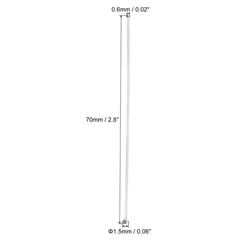 200 Pcs 70mm Stainless Steel Flat Head Pins For Jewelry Making DIY Friendly Bead Linking Earring Bracelet Necklace Pendants Supplies 22 Gauge Silver Great For Beads Wire No Fuss, 70mm x 0.6mm pin