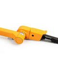 Heavy Duty Pneumatic Belt Sander Derusting Deburring Polishing Machine 20mm By 520mm, orange adjustable angle design for efficient surface prepping.