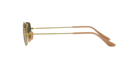 Side view of RB3957 Julie Sunnies Womens Sunglasses XX Small Narrow Fit 120mm Hinge To Hinge 52mm Lens Legend Gold And Green Color