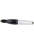 Heavy Duty Pneumatic Pencil Die Grinder Built To Handle Heavy Lifting Jobs With Rock Solid Aluminum Construction For Smooth Precision Grinding And Polishing At 8000 Rpm Perfect For Pro Shops, showing black and silver handheld tool.
