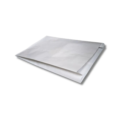 Flat White Kraft Paper Bags For Merchandise, Eco Friendly Recyclable And Compostable Packaging, 16 By 3.8 By 24 Inches, 500 Count