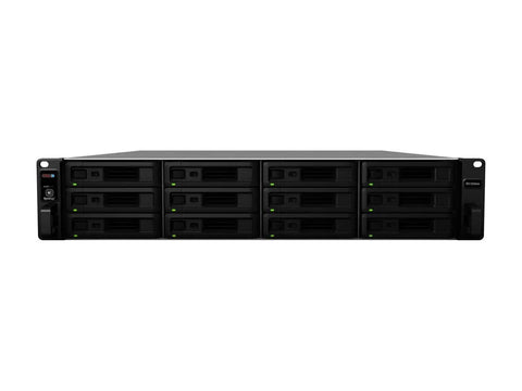 Game Changer 12 Bay Rack Expansion Enclosure Diskless Storage Chassis For Enterprise Servers with 12 disk bays, compact black metal design.