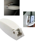 Universal Heavy Duty Trailer Door Catch Bracket With Spring Loaded Hinge for secure closure, shown from multiple angles.