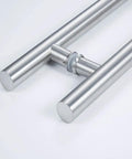 18 Inch Stainless Steel Push Pull Barn Door Handle For Glass Doors 1.2mm Thick Commercial Grade 304 Stainless Pro Grade Heavy Duty