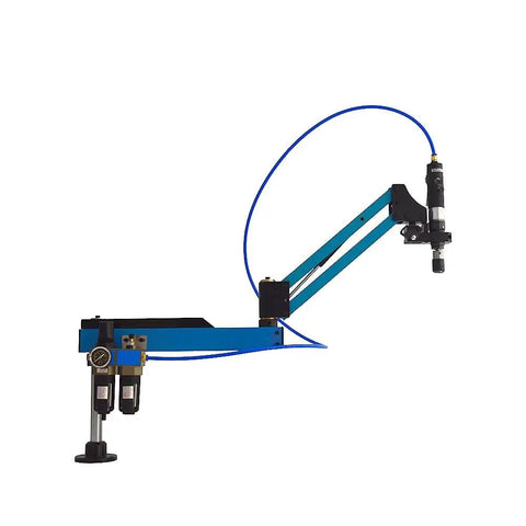 Beefed Up M3 To M12 Pneumatic Vertical Tapping Machine for quick metal holes, heavy duty aluminum alloy, double torque protection