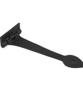 12 Inch Spade Tip Black Wrought Iron Strap Hinges For Gates And Doors, Heavy Duty Indoor Outdoor Hardware Pack Of 6