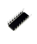 Rack And Stack Bulk Pack SN74HC595N DIP16 Eight Bit Shift Register Ic With Tri State Output Logic Chip For Dead Simple Setup And Rock Solid Hobby Control Boards close-up view of IC with DIP16 pins