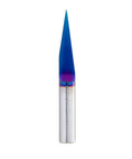 Fifteen Degree V Groove Engraving Router Bit Pro Grade With Five Thousandths Inch Tip And One Quarter Inch Shank Nano Blue Coat Solid Carbide